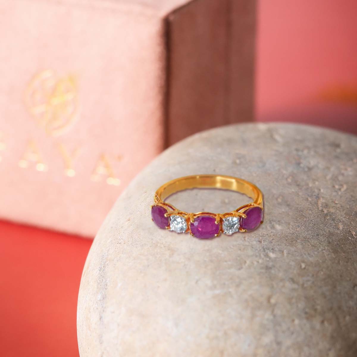 Adira Ruby Diamond Ring image 0