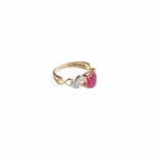 Afreen Leaf Ruby Ring Image 3