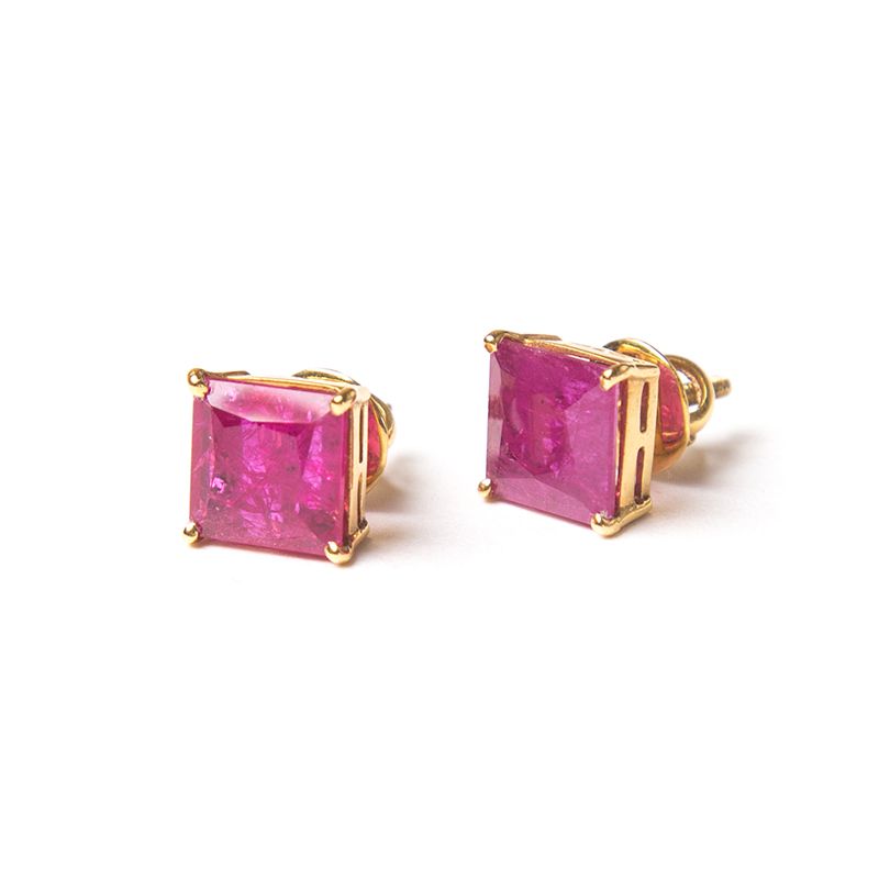 Aftaab Ruby Studs Image 1