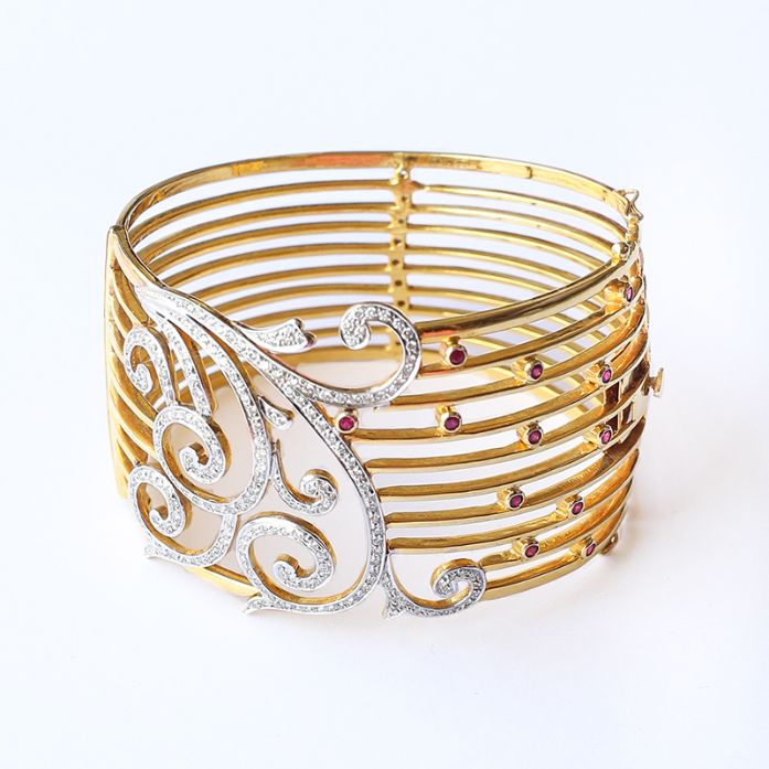 Aliza Gold Ruby Diamond Bracelet image 1