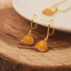 Amira Amber Gold Earring Image 1