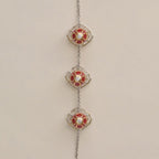 Amyn Red Enamel Buttons image 0