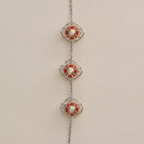 Amyn Red Enamel Buttons image 0