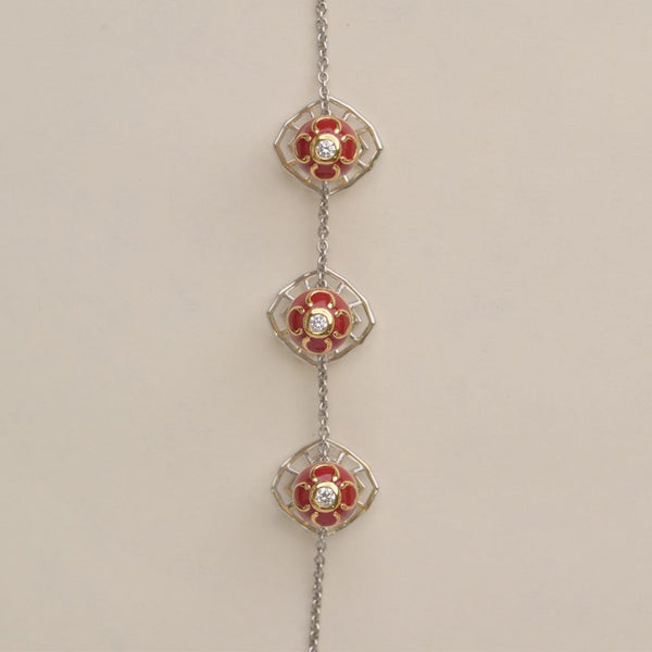 Amyn Red Enamel Buttons image 0