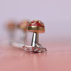 Amyn Red Enamel Buttons Image 1