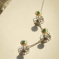 Aryan Emerald Flower Button image 1