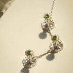 Aryan Emerald Flower Button image 1