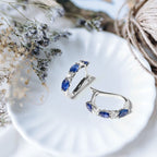 Azure Sapphire Hoops image 1