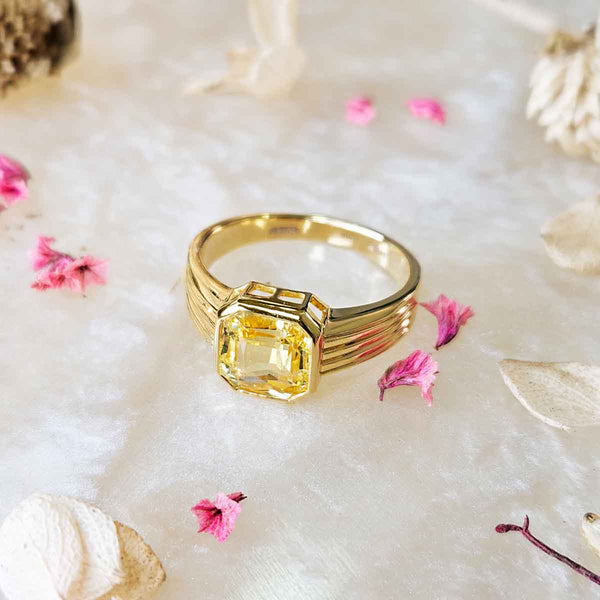 Canary Yellow Sapphire Ring image 1