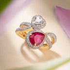 Elena Heart Pear Ring image 2