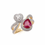 Elena Heart Pear Ring Image 3