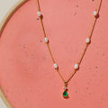 Emerald Pearl Necklace image 0