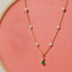 Emerald Pearl Necklace image 0