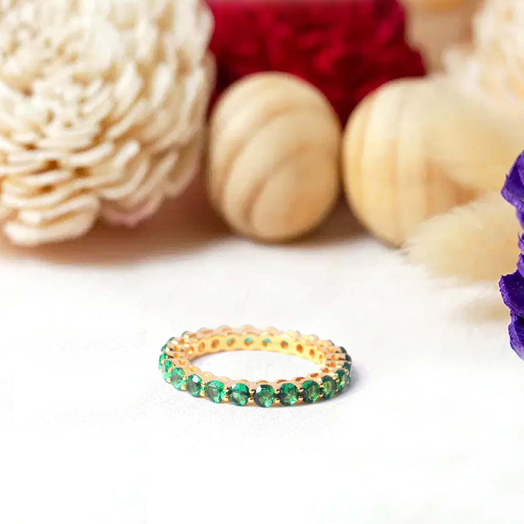 Eternity Bands Gold - Emerald image
