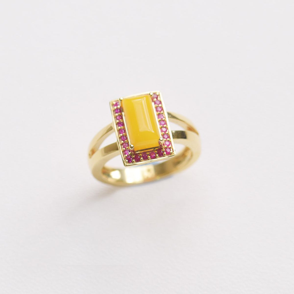 Falak Amber Ruby Ring Image 3
