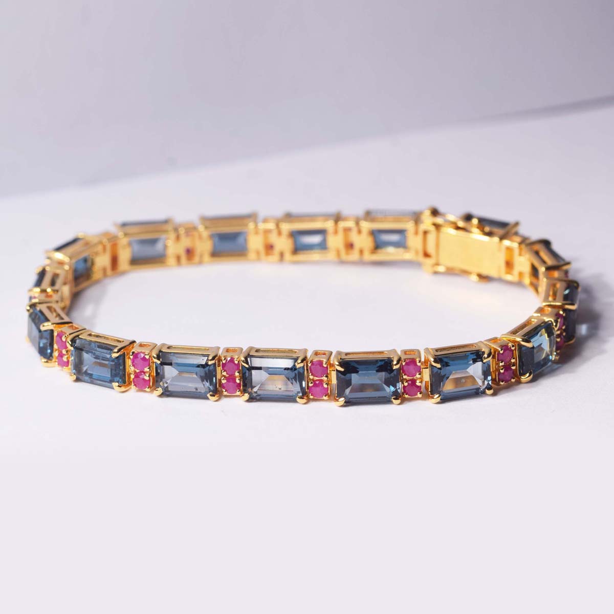 Falak Topaz Bracelet & Ring Set - Bracelet, 6.5inch image