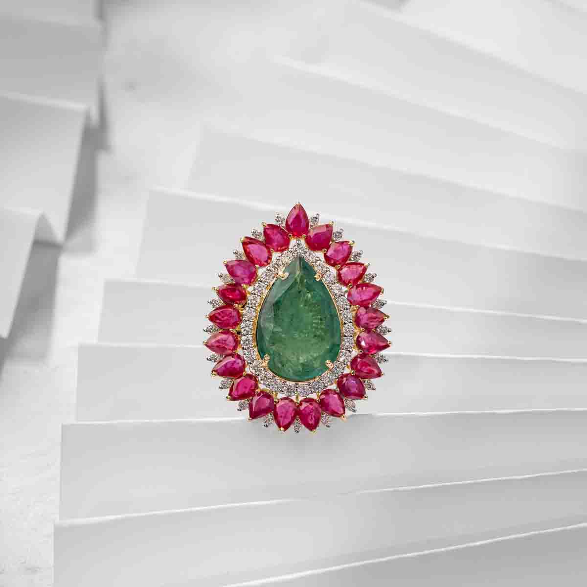 Hanna Emerald Cocktail Ring image 1