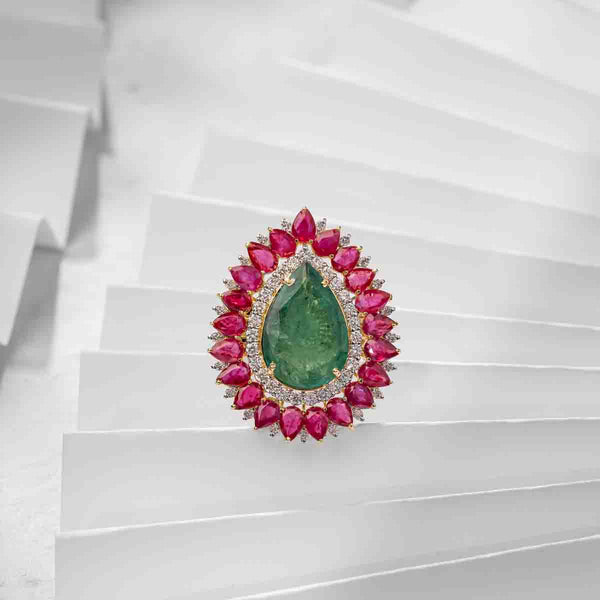Hanna Emerald Cocktail Ring image 1