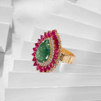 Hanna Emerald Cocktail Ring Image 6