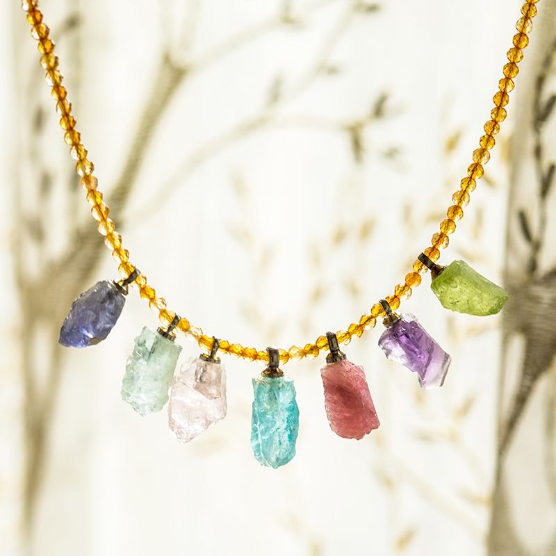 Healing Seven Chakra Necklace image 1