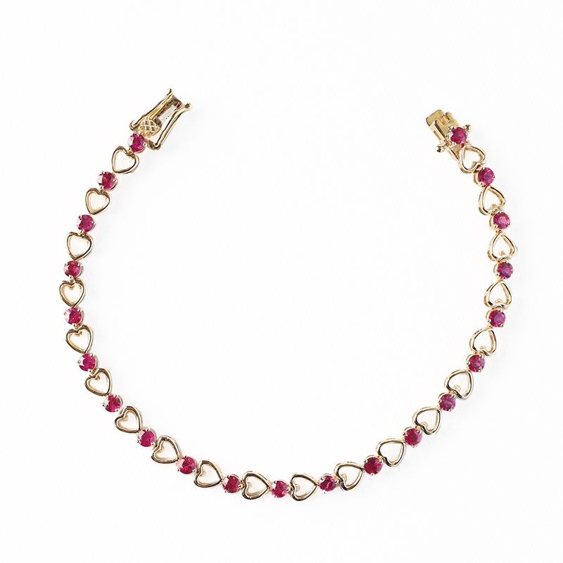 Ira Ruby Heart Bracelet Image 2