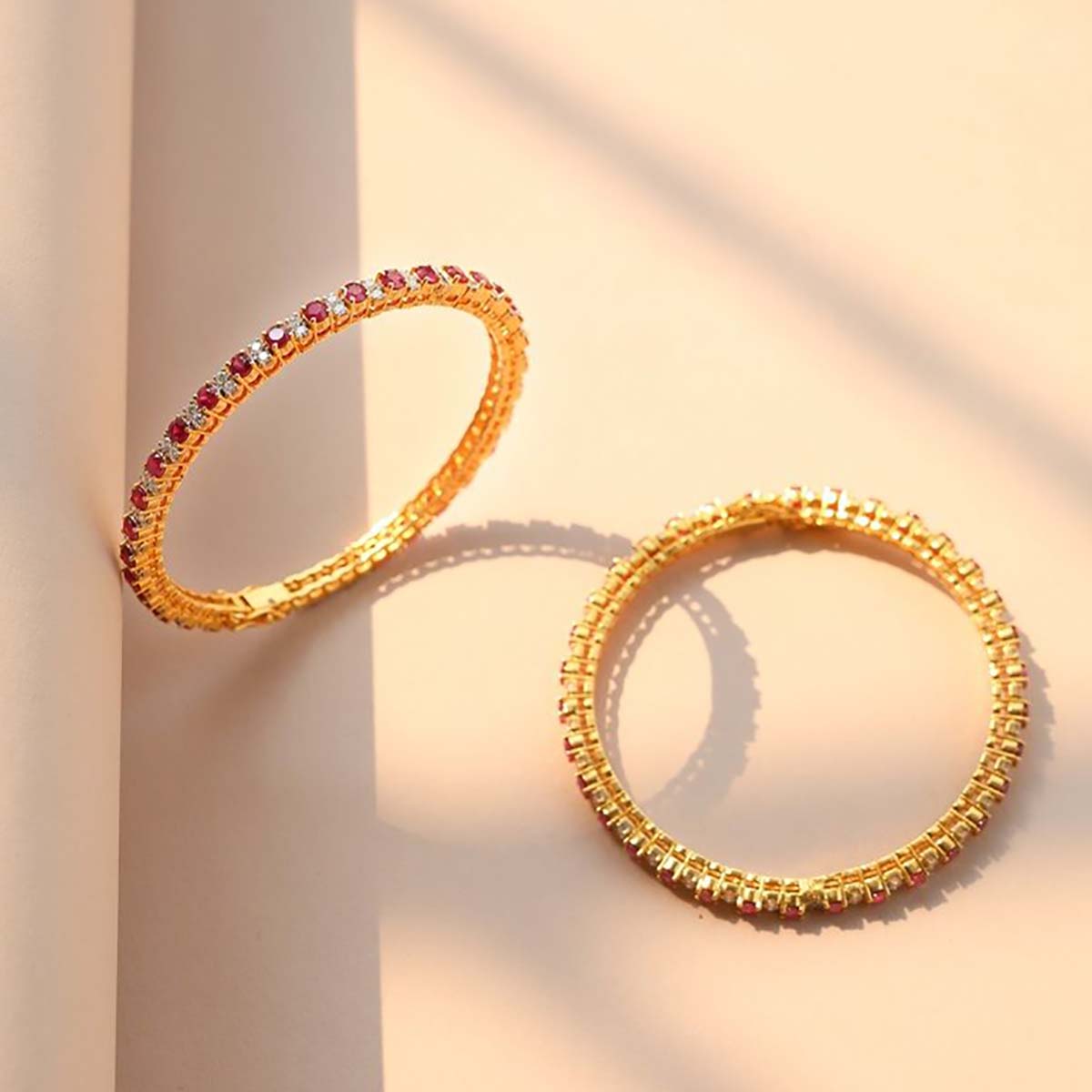 Kaia Ruby Diamond Bangles Image 1