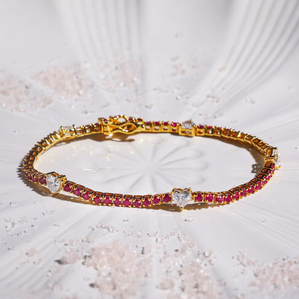 Lisa Heart Ruby Bracelet image 1