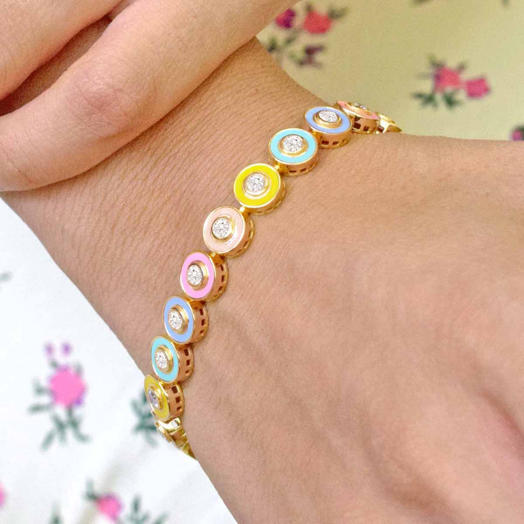 Lucia Multicolour Bracelet & Ring Set image 1