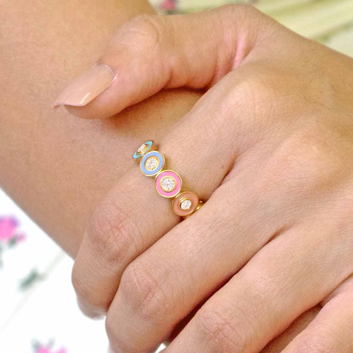 Lucia Multicolour Bracelet & Ring Set Image 7