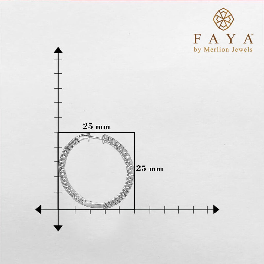 Lunar Diamond Hoops Image 3