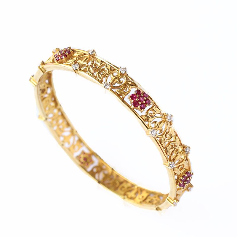Misha Ruby Diamond Bangle image 1