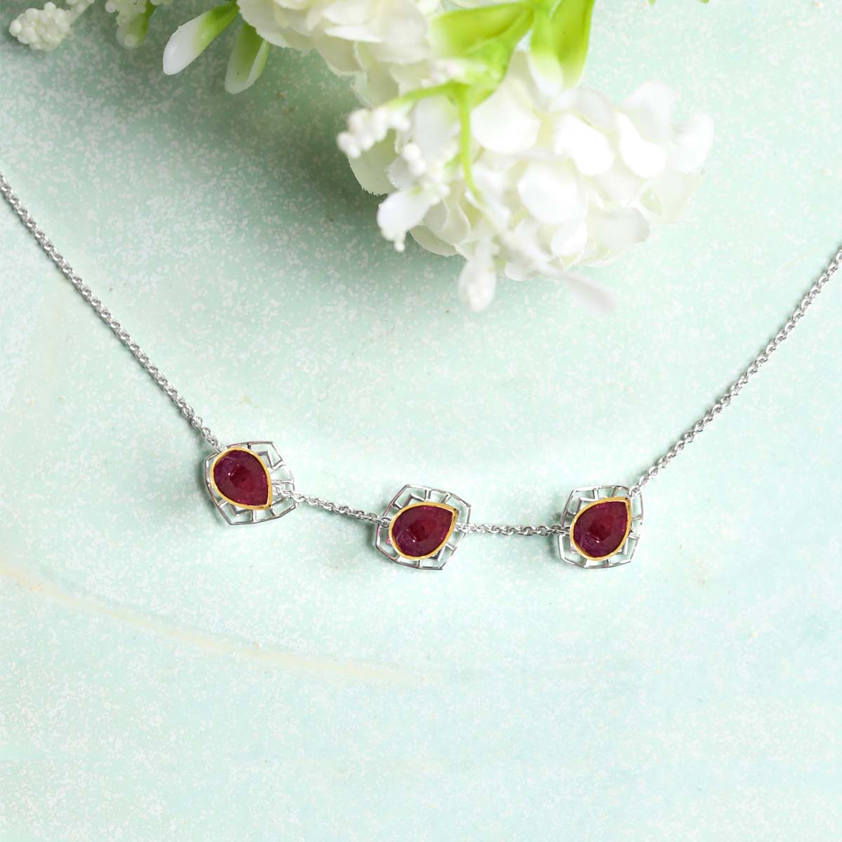Noble Ruby Pear Buttons image 1