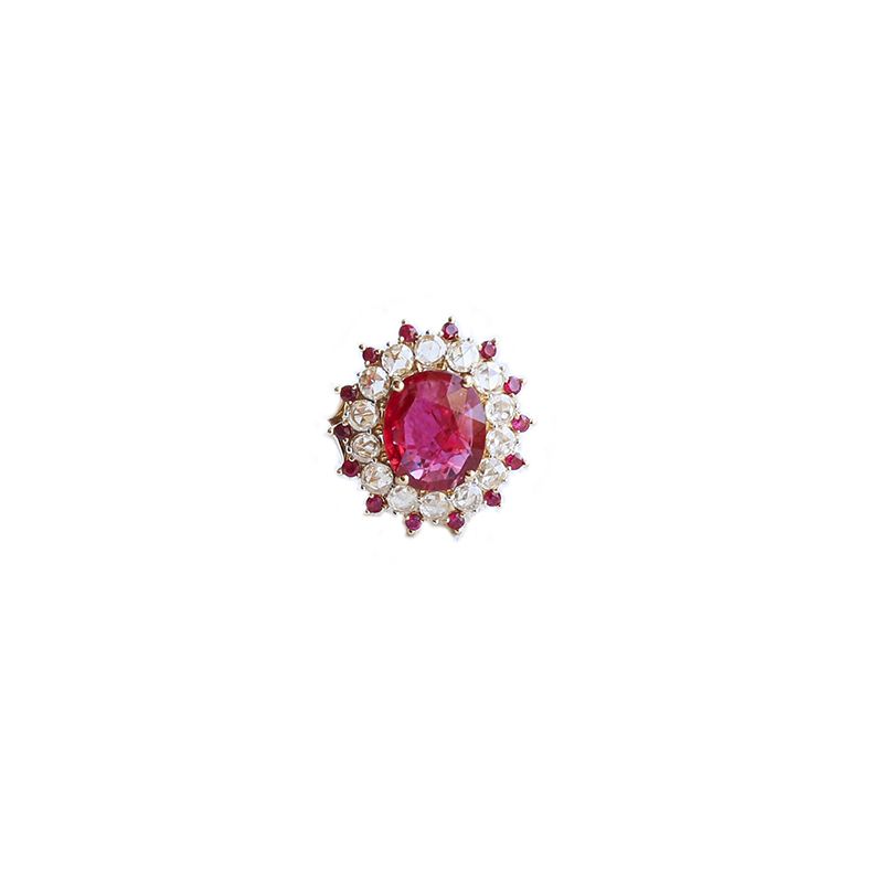 Noora Ruby Diamond Ring Image 2