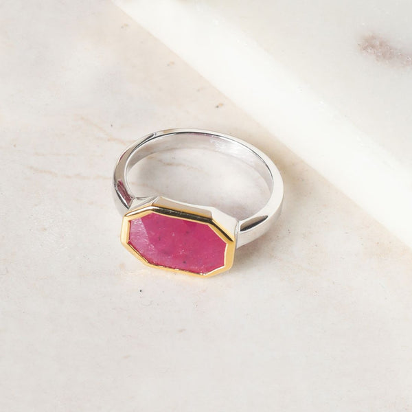 Octagon Ring (Plain Band) image 3