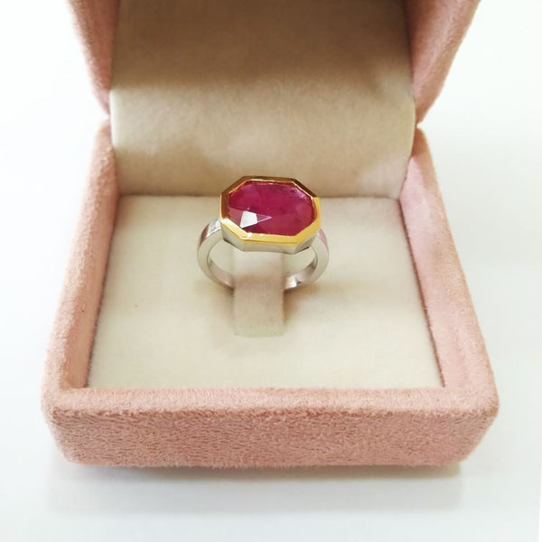 Octagon Ruby Ring image 1