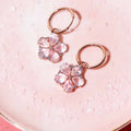 Rose Quartz Hoops image 0