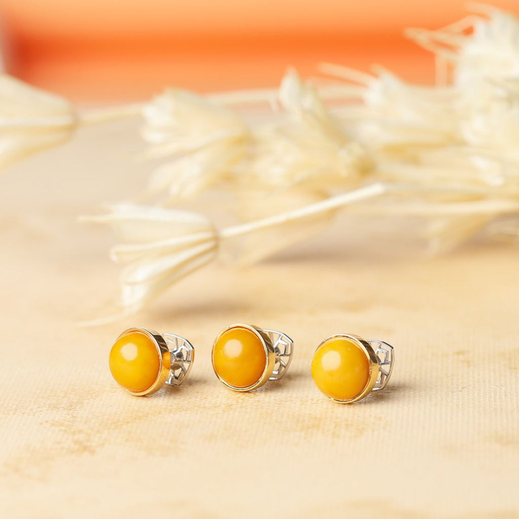 Round Amber Buttons image 1