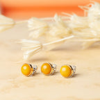 Round Amber Buttons image 1