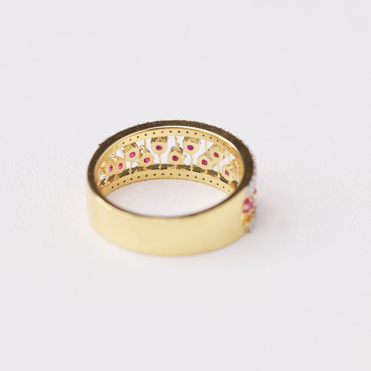 Saba Ruby Diamond Band Image 1