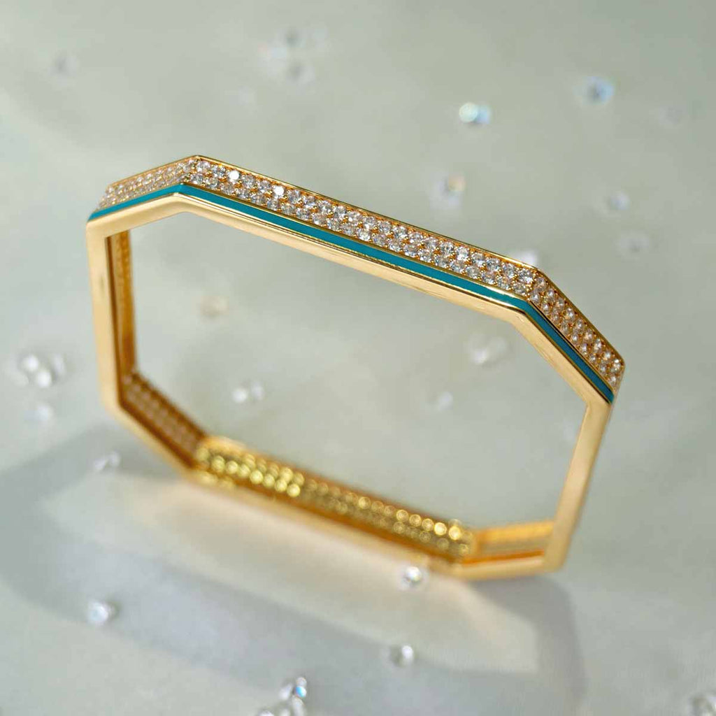 Safaa Enamel Square Bangle image 1