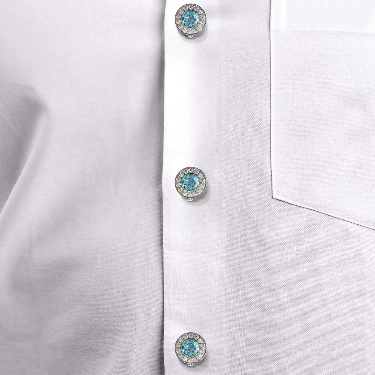 Tariq Topaz Button Cover/Cufflink image 1