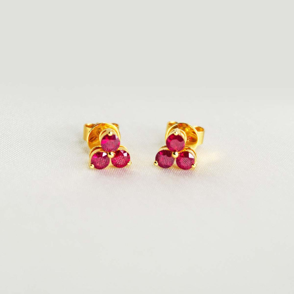 Trio Ruby Earrings Image 1