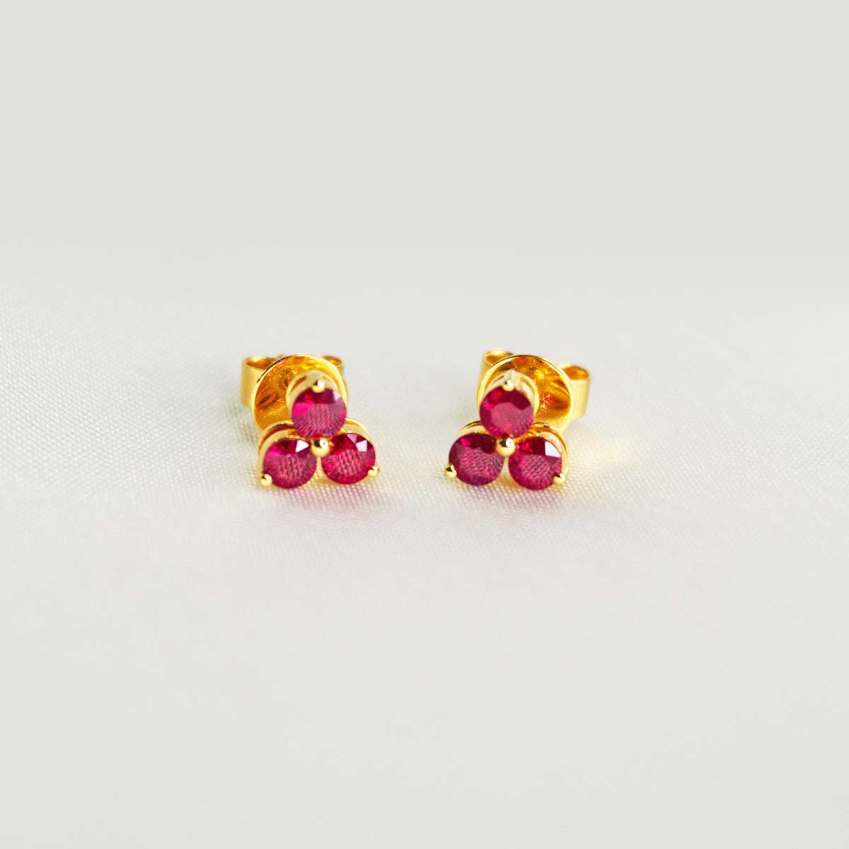 Trio Ruby Earrings Image 1