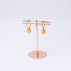 Yellow Amber Earrings Image 4