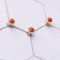 Zain Coral Diamond Buttons image 1