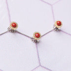 Zain Coral Diamond Buttons image 1