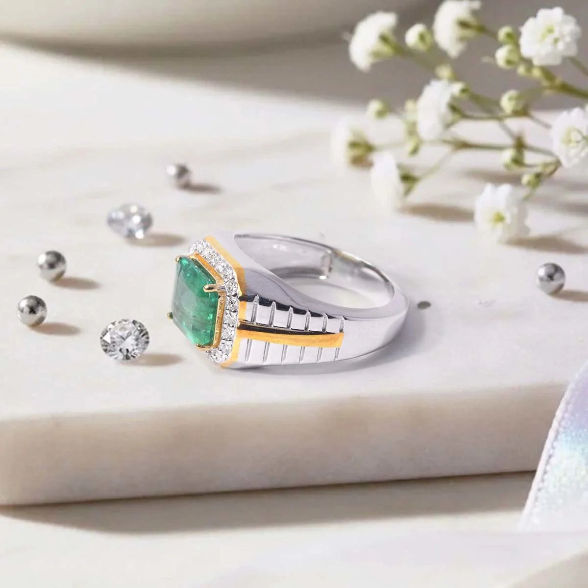 Adil Emerald Ring alternate view