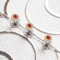 Aryan Ruby Flower Buttons image 0