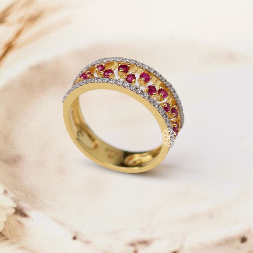 Saba Ruby Diamond Band image 0