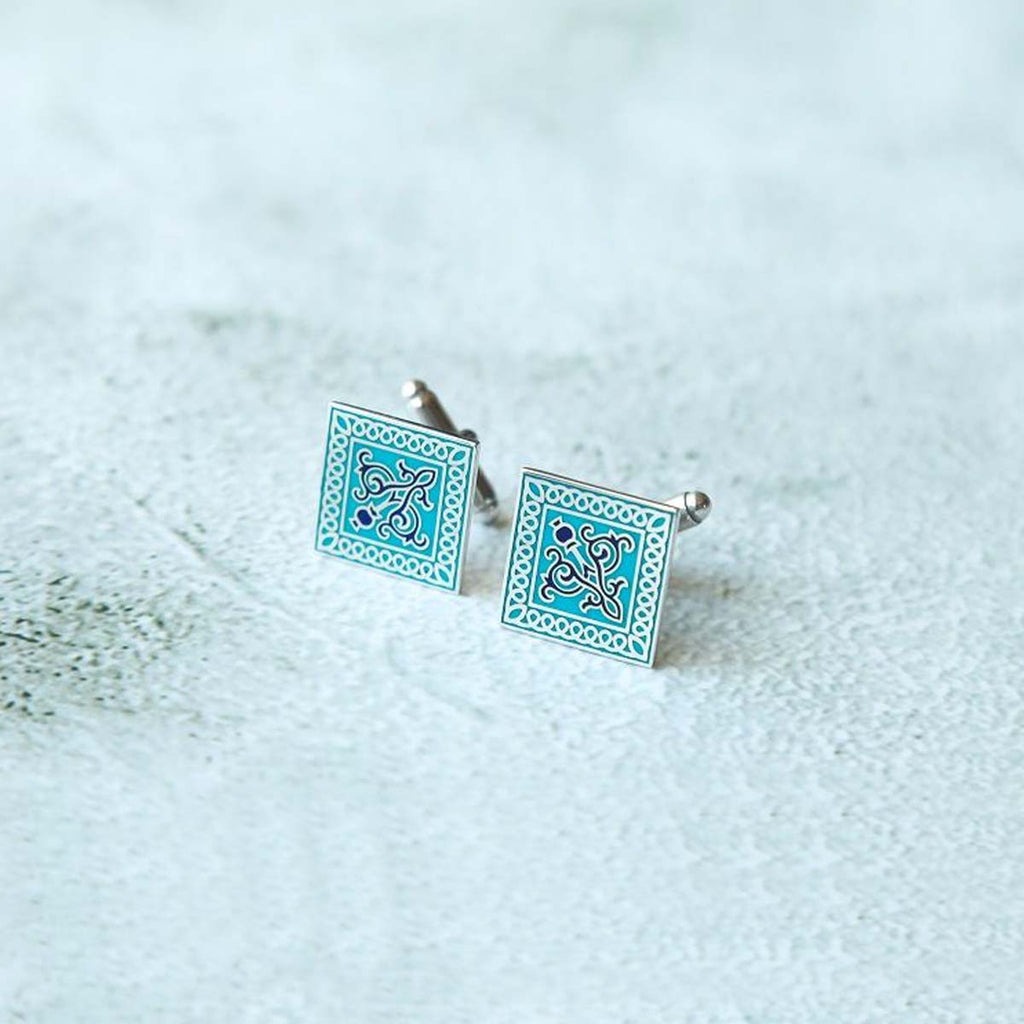 Brio Turquoise Men's Cufflinks product view